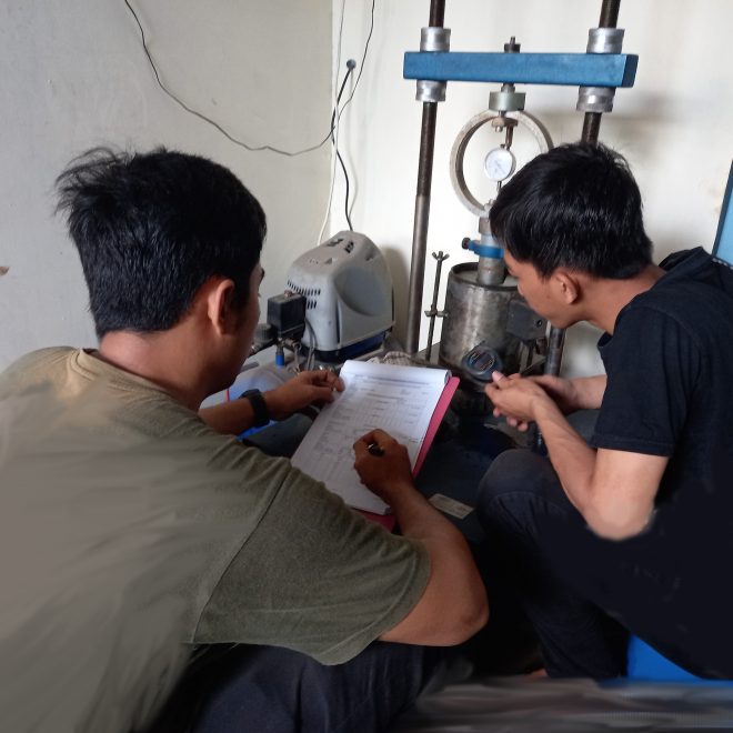 Laboratorium Geomarine Survey DinamikaPengujian CBR BH-01 Sidakarya, Bali